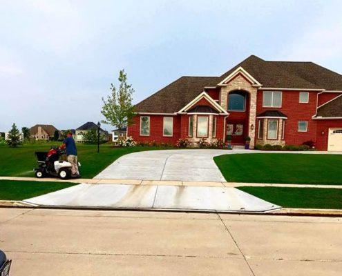 get the best bloomington peoria lawn care overseeding fungus control core aerati