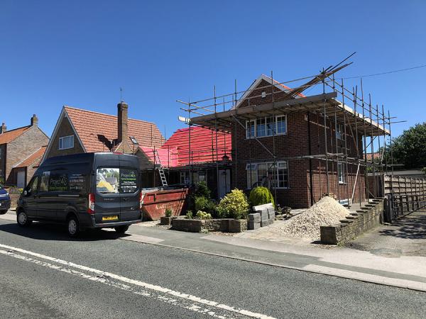 project 4 s brick laying team expanded to take on more home extension projects