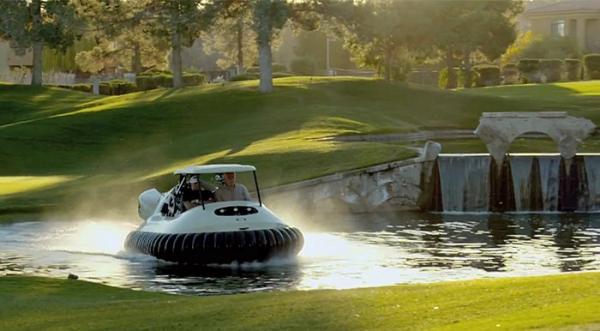 breeze over the golf course with this new hovercraft equipment carrier