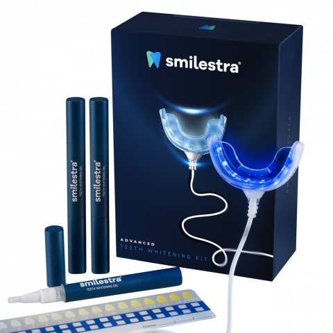 for sale on amazon now the smilestra teeth whitening kit